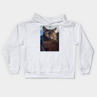 Fantasy cat: Gray Kids Hoodie